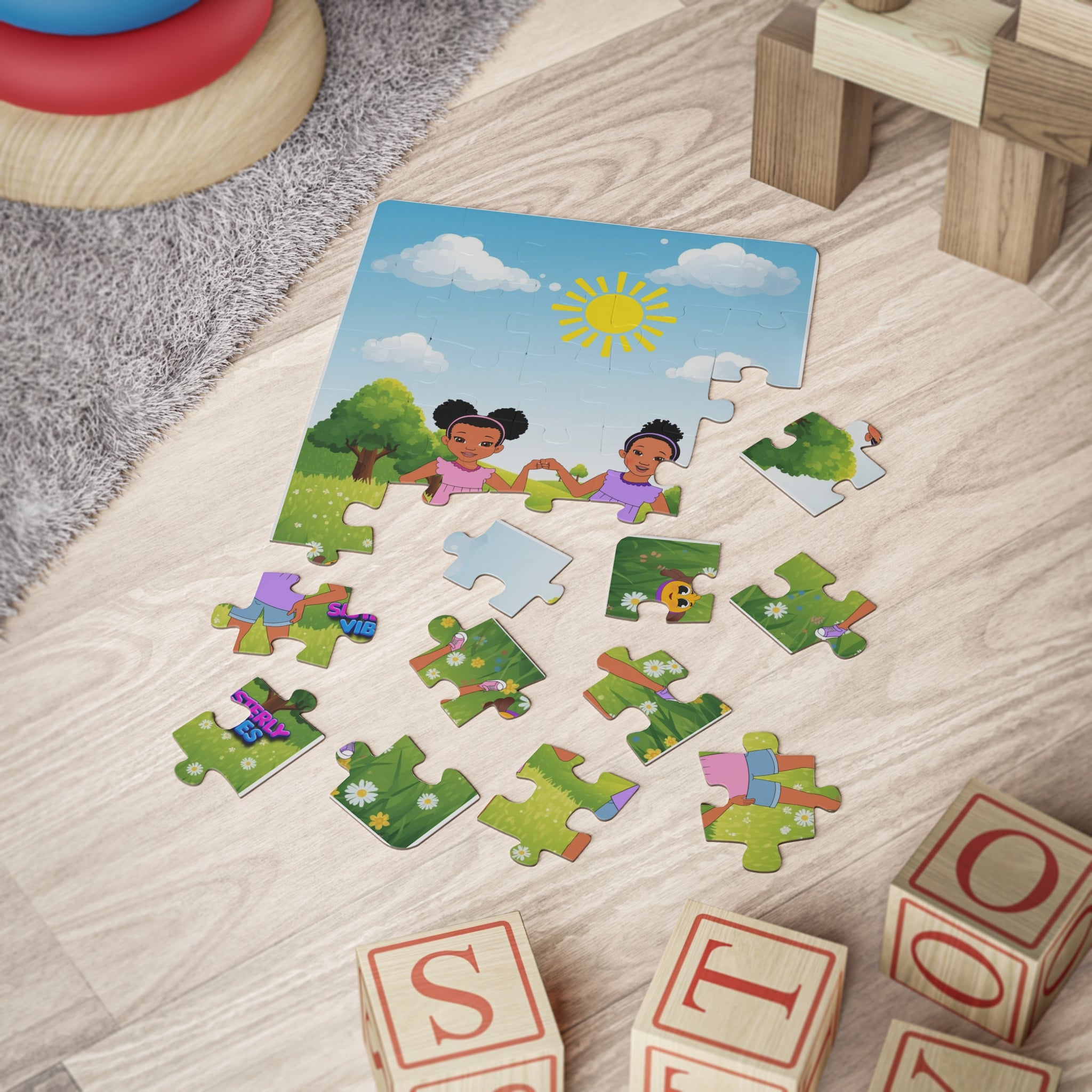 Sisterly Vibes Kids Puzzle: 30-Piece Learning Jigsaw