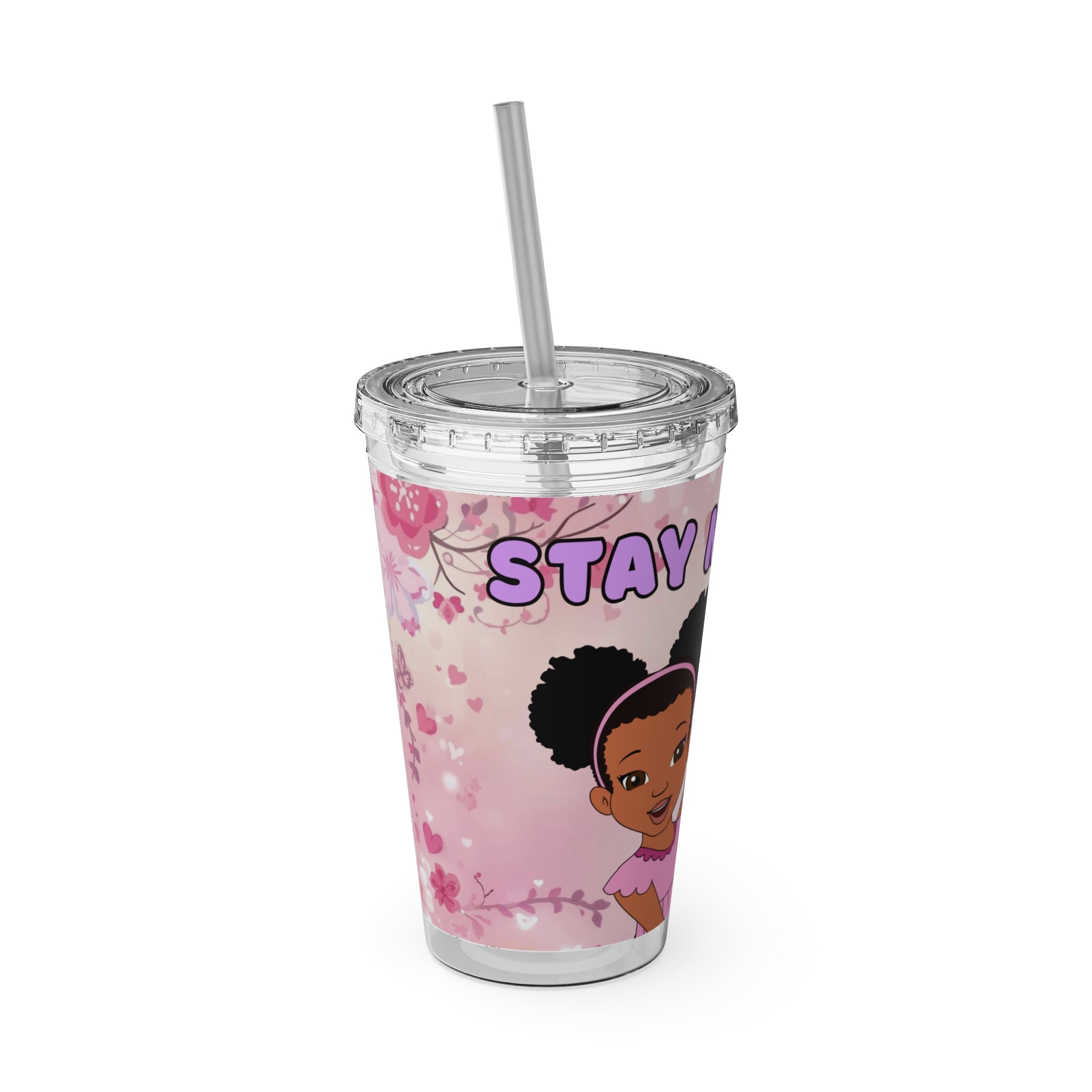 Sisterly Vibes Kids Tumbler with Straw – 16oz